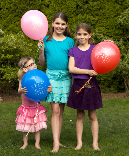 "Best day ever!" Printed Party Balloons