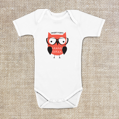 Smartypants Owl Onesie, Baby Bodysuit, 100% cotton, 6 mo, 12 mo