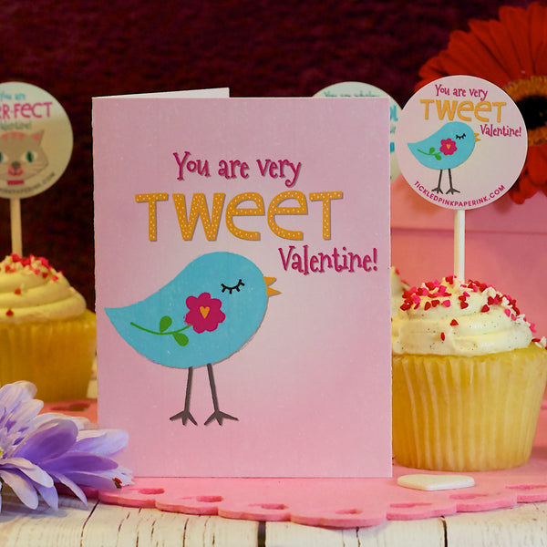 Valentine's Card with tweet bird