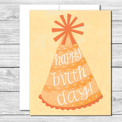 Break out the party hats! Hand drawn birthday card