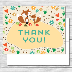 Thank you Notes--Woodland Creatures Party