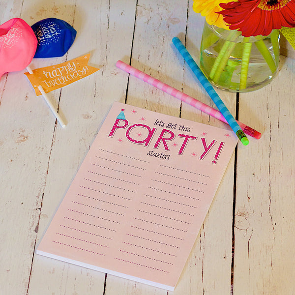 "Let's Get This Party Started!" Notepad