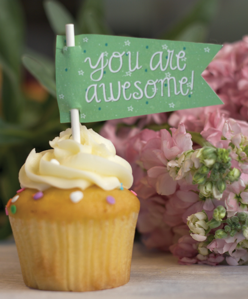 "You are awesome!" Treat Toppers