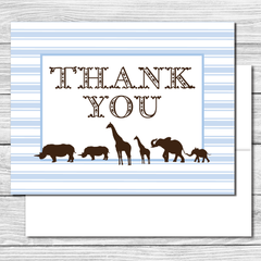 Thank you Notes--Safari Animals