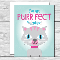 Valentine's Card with cute kitty