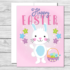 Big Bunny Easter hand-drawn Easter card
