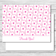 Thank you Notes--Mama and Baby Bird Flowers