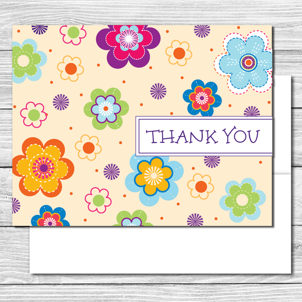 Thank you Notes--Fun Flowers