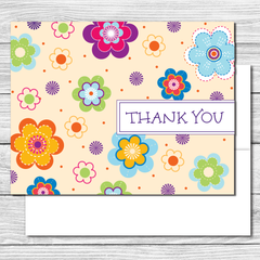 Thank you Notes--Fun Flowers