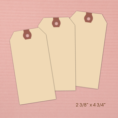 Set of large paper hang tags 13pt manilla--2 3/8