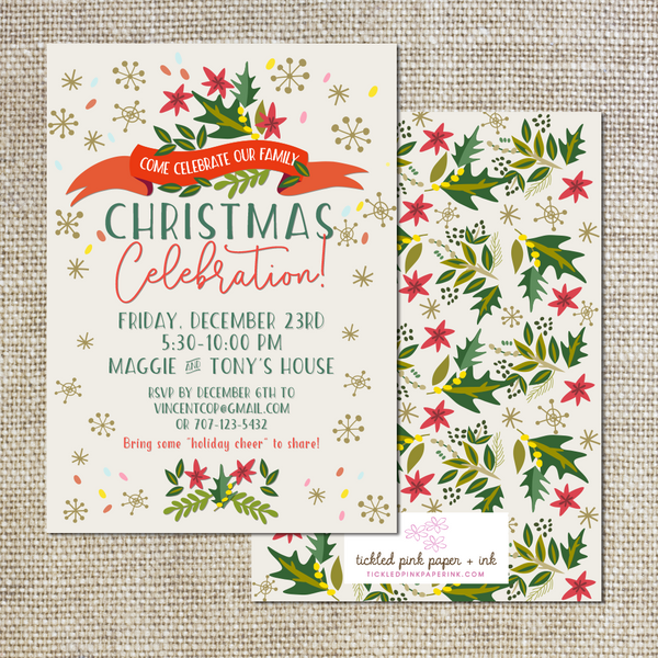 Christmas Celebration invitation