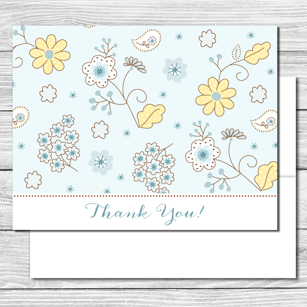 Thank you Notes--Spring Daisies and Bluebells
