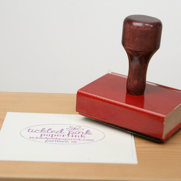 Formal Calligraphy Return Address Stamp