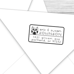 Rectangle Address Stamp with Baby Owl